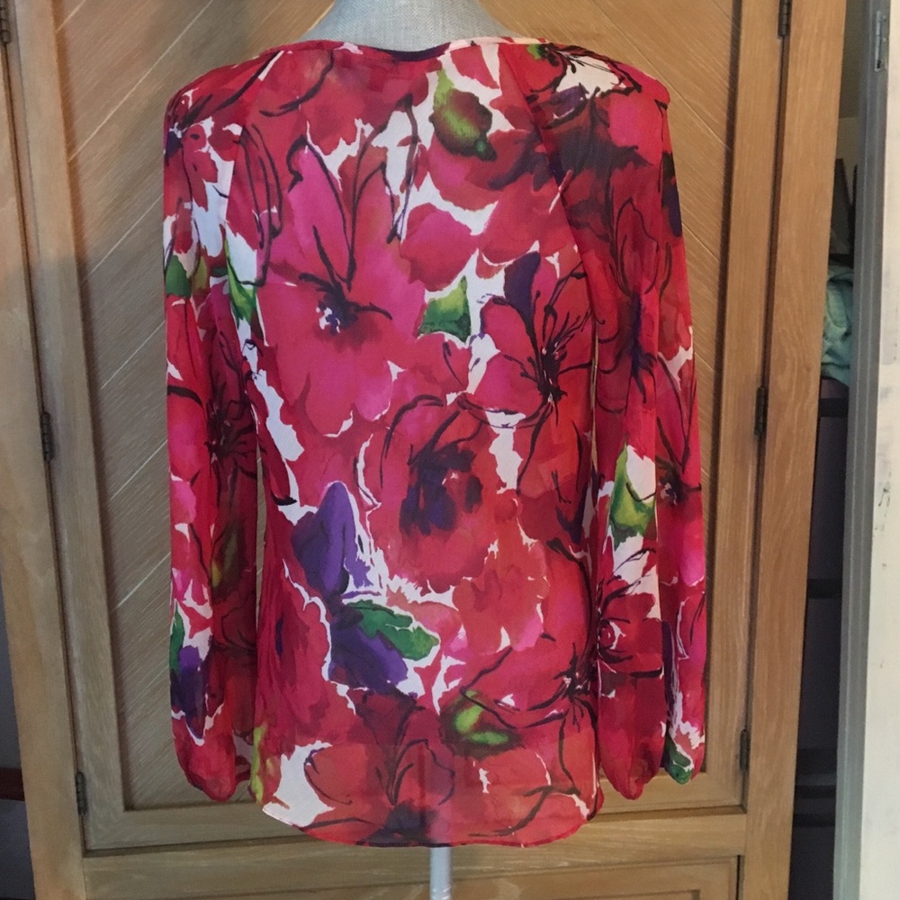 Sheer floral blouse - Anne Klein